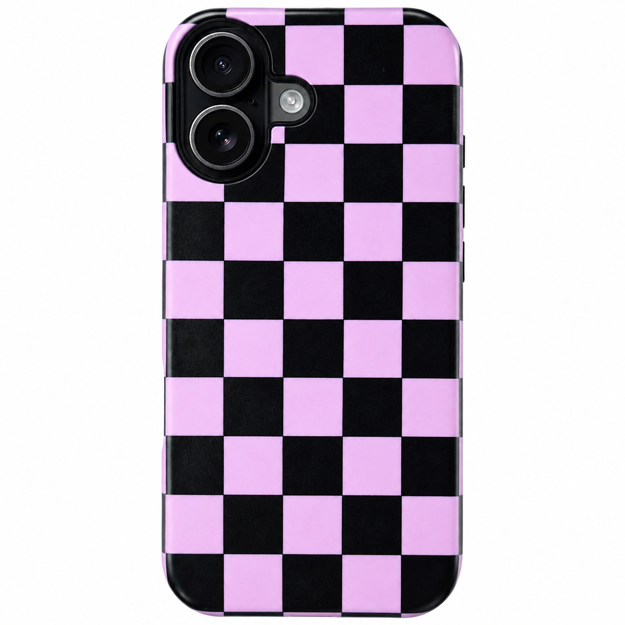Lavender & Black Checkered Case for iPhone 17  Everyday Protection