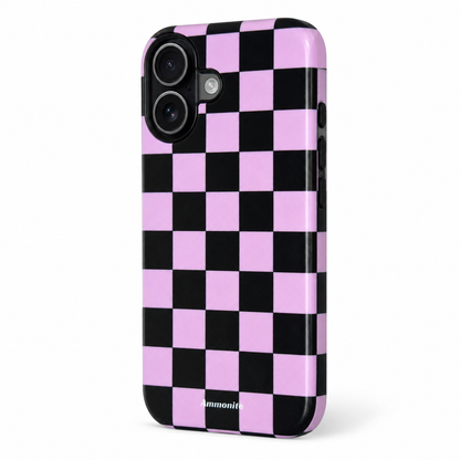 Lavender & Black Checkered Case for iPhone 17  Everyday Protection