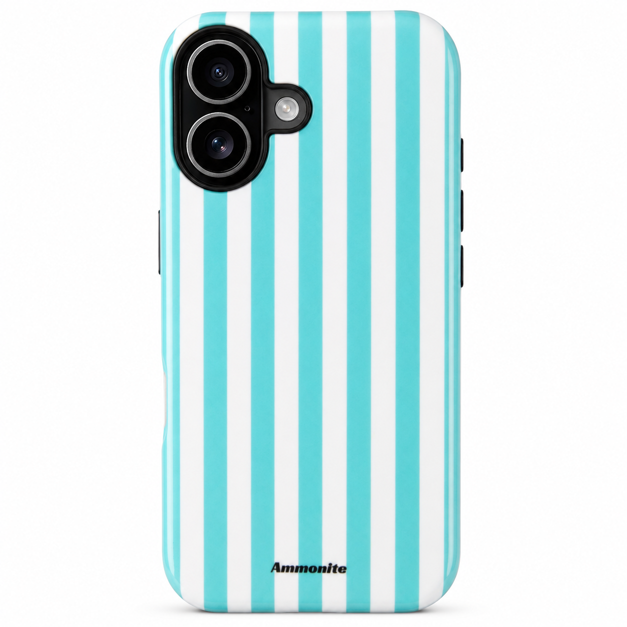 Turquoise & White Striped Case for iPhone 17  Everyday Protection