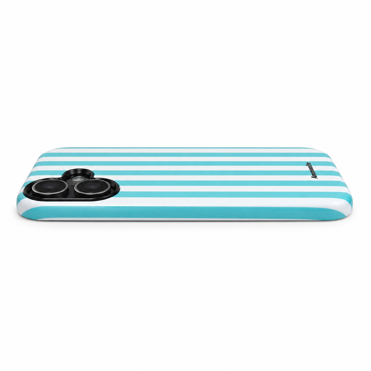 Turquoise & White Striped Case for iPhone 17  Everyday Protection