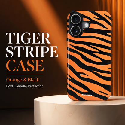 Tiger Stripe Case for iPhone 17 Orange & Black