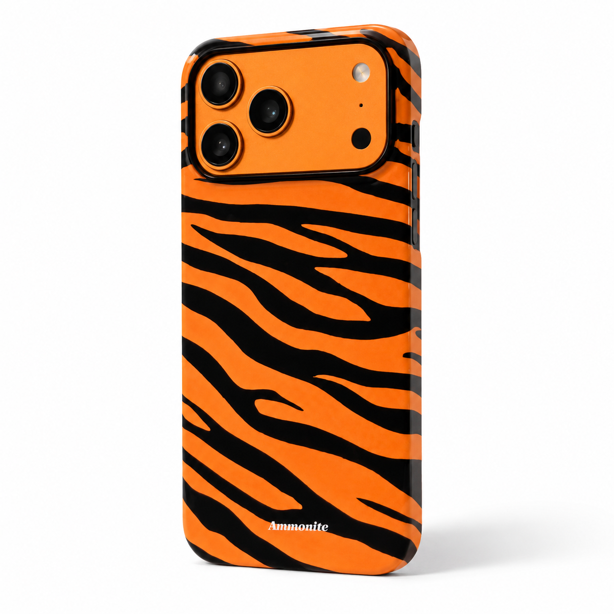 Ammonite Orange & Black Tiger Stripe iPhone 17 Pro Case  Slim Protective Phone Cover