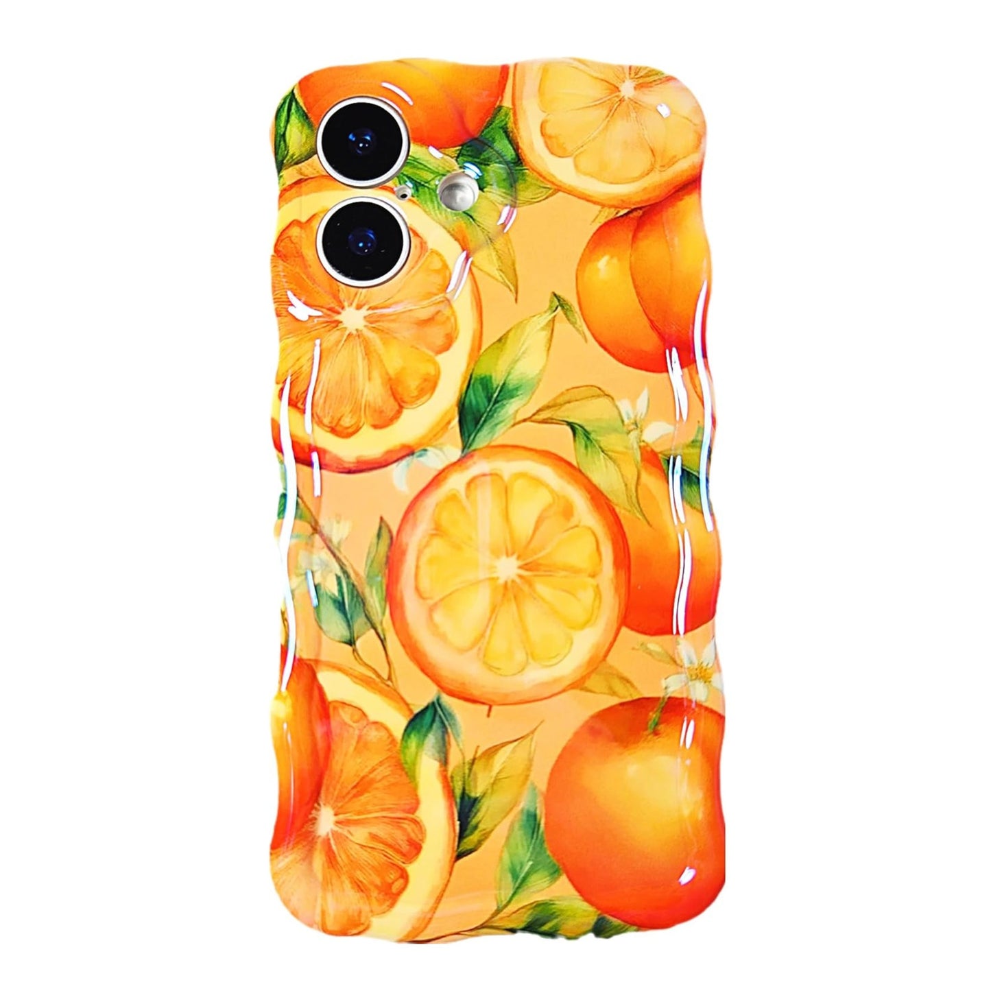 Ammonite Wavy Case for iPhone 16 – Valencia Orange  Drop Protection